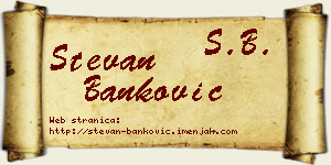 Stevan Banković vizit kartica